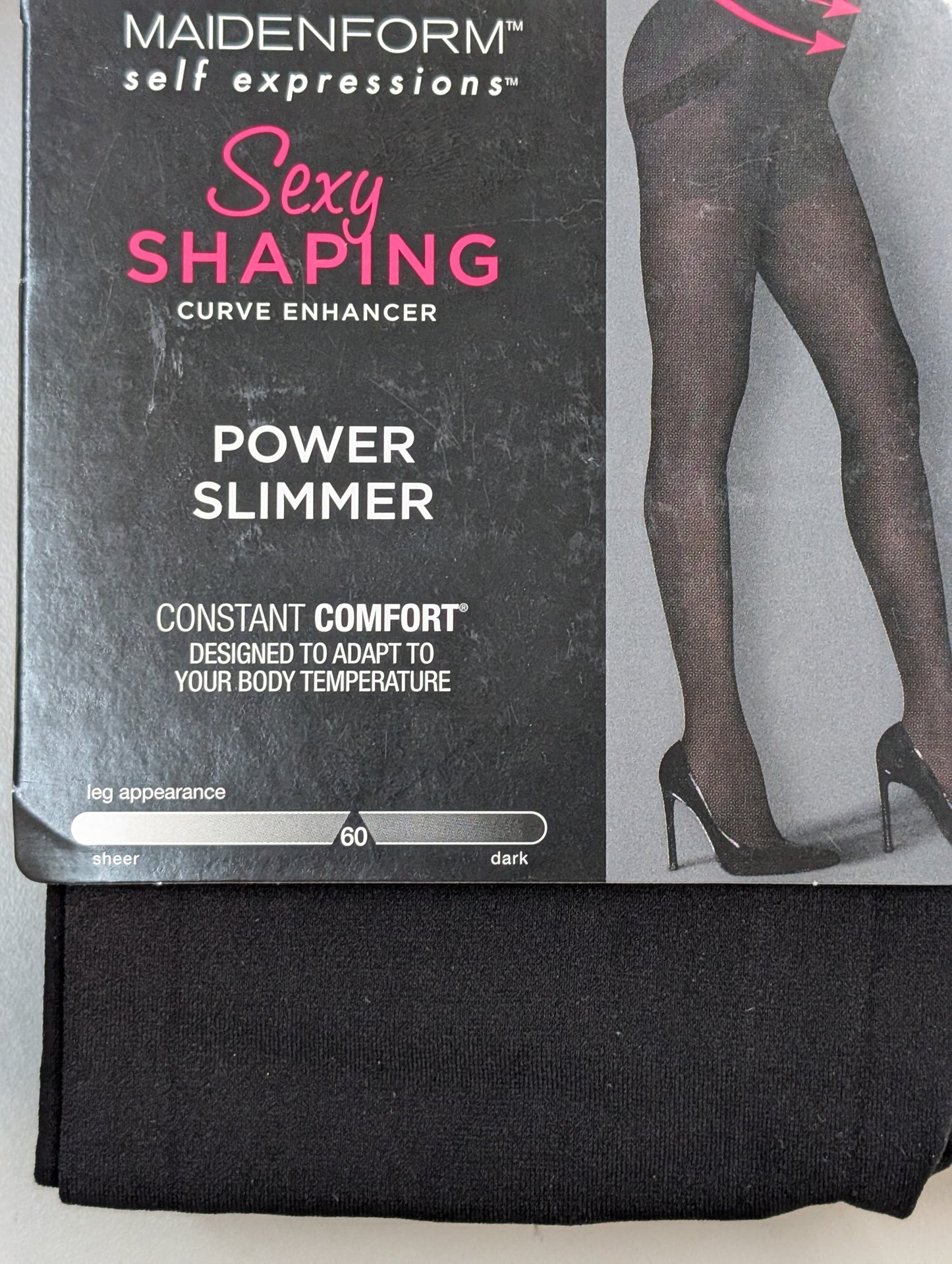 Maidenform 41017 Women's Power Slimmer Curve Enhancer Shaping Tights Black (Pick Size)
