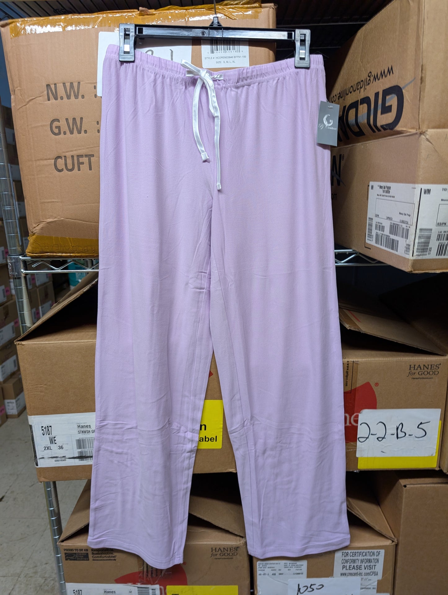 PJ Couture 82808 Women's Two Piece Pants Top Notch Long Sleeve Shirt Pajamas Lavender (Pick Size Small - XL)