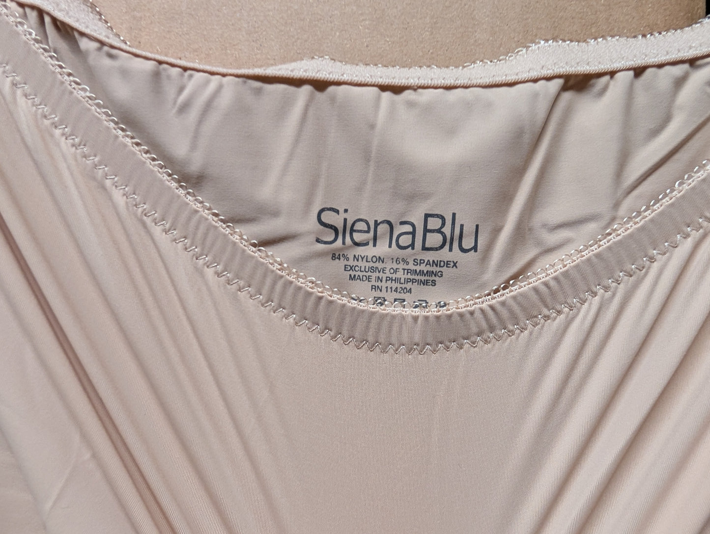 Montelle Women's Silky Smooth Siena Blu Long Half Slip Nude (Select Size)