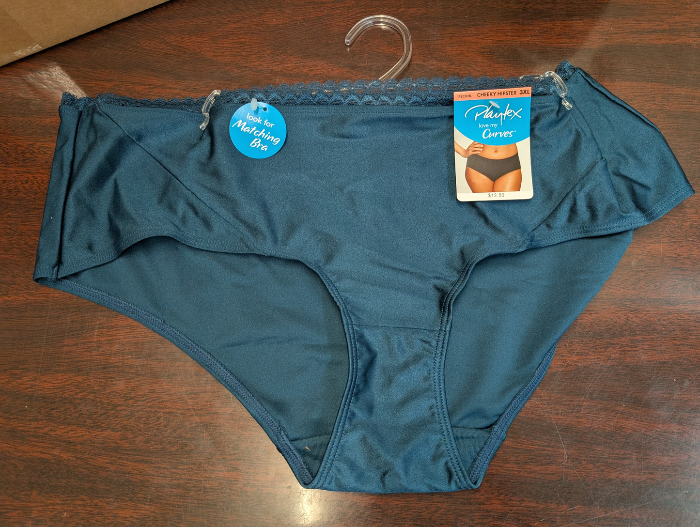 Playtex Women's Incredibly Smooth Cheeky Hipster Panties Underwear Teal 3XL 3X