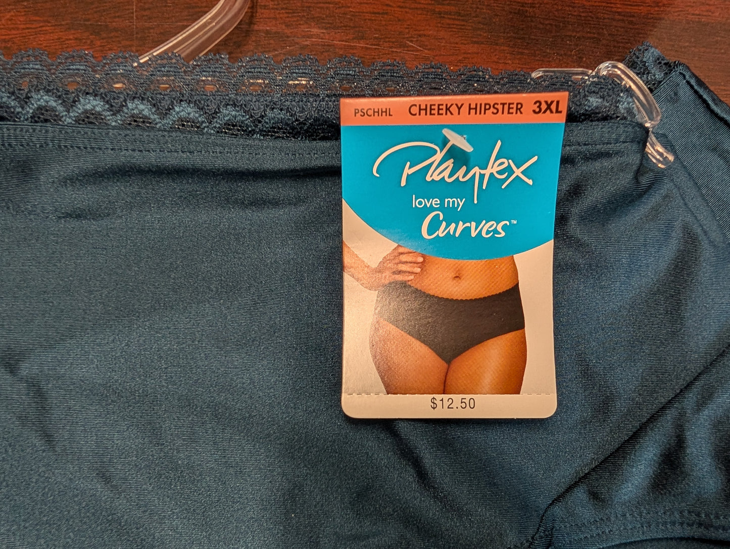 Playtex Women's Incredibly Smooth Cheeky Hipster Panties Underwear Teal 3XL 3X