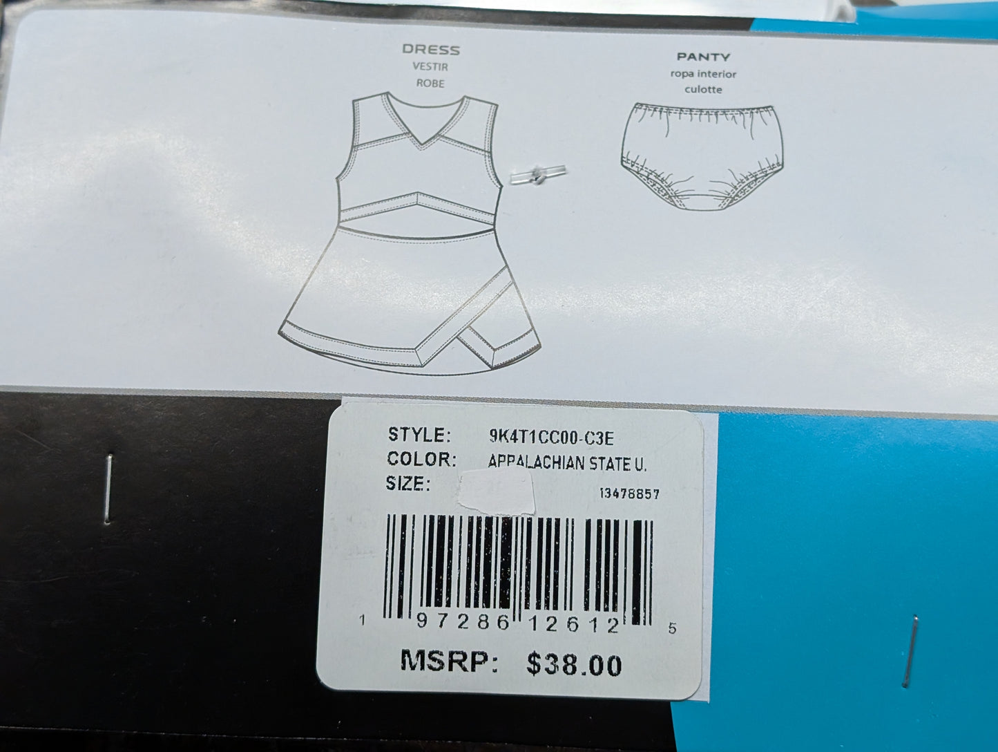Gen2 Appalachian App State Mountaineers Girls Cheerleader Dress & Panty Set Toddler Sizes (Pick 2T, 3T, or 4T)