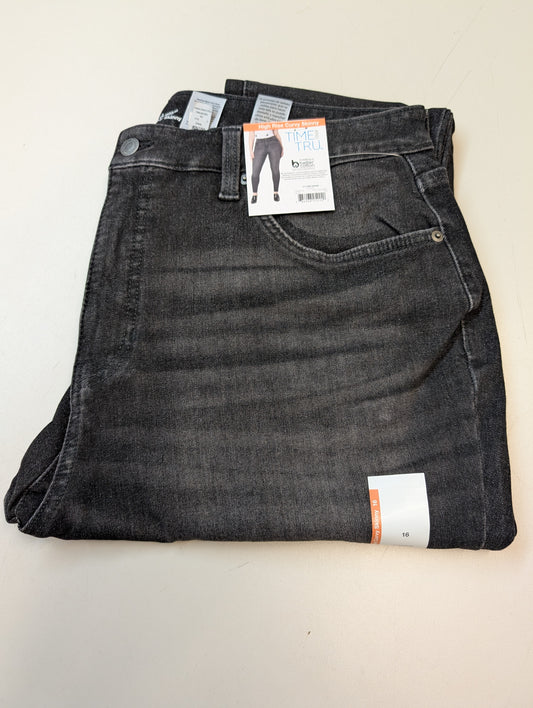 Time And Tru Women's High Rise Curvy Skinny Stretchy Jeans Black Wash (Pick Size 14 or 16)