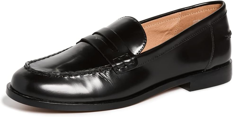 Madewell NJ255 Women's The Nye Penny Loafer In Leather True Black (Pick Size)