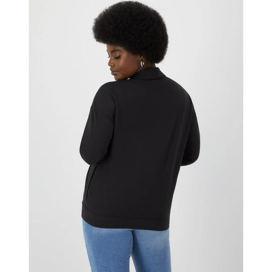 Hanes OG163 Women's Originals Soft Brushed Fleece Cardigan Black (Pick Size)