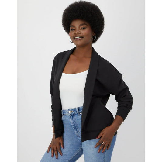 Hanes OG163 Women's Originals Soft Brushed Fleece Cardigan Black (Pick Size)