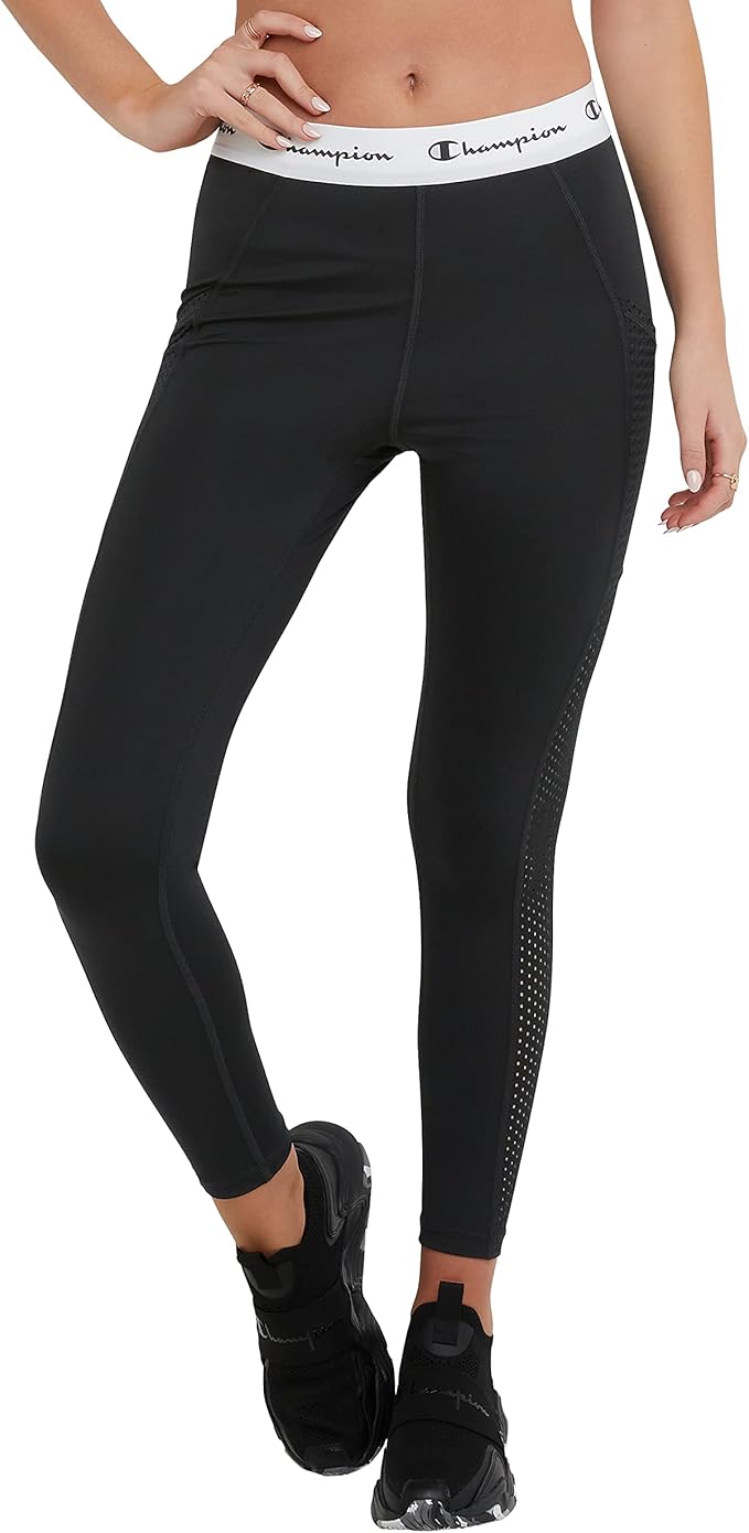 Champion M9212 Women's Absolute 7/8 Leggings, 25" Inseam Black (Pick Size)