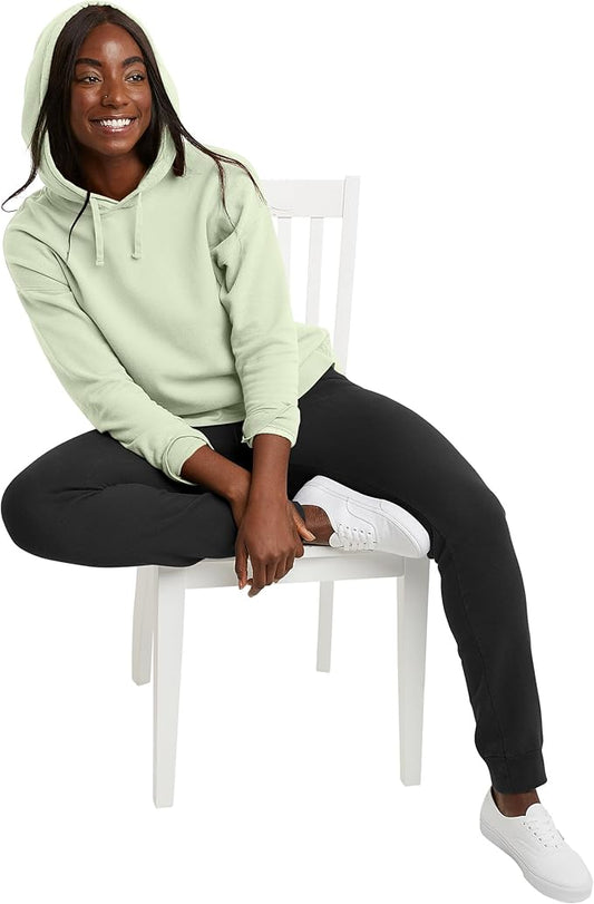 Hanes GDH430 Women's Originals Garment Dyed Hoodie Pullover Chic Lime (Pick Size)