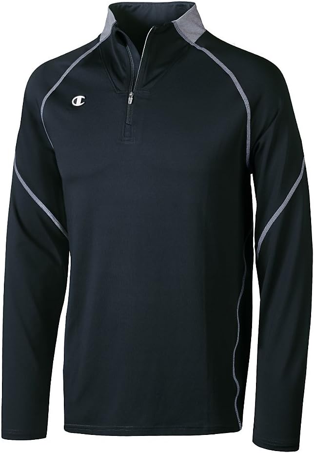 Champion V009 Men's Sprint 1/4 Zip Jacket Black w/ Gray Accents (Pick Size)