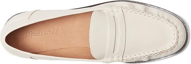 Madewell NJ256 Women's The Nye Penny Loafer In Leather Pale Oyster (Pick Size)