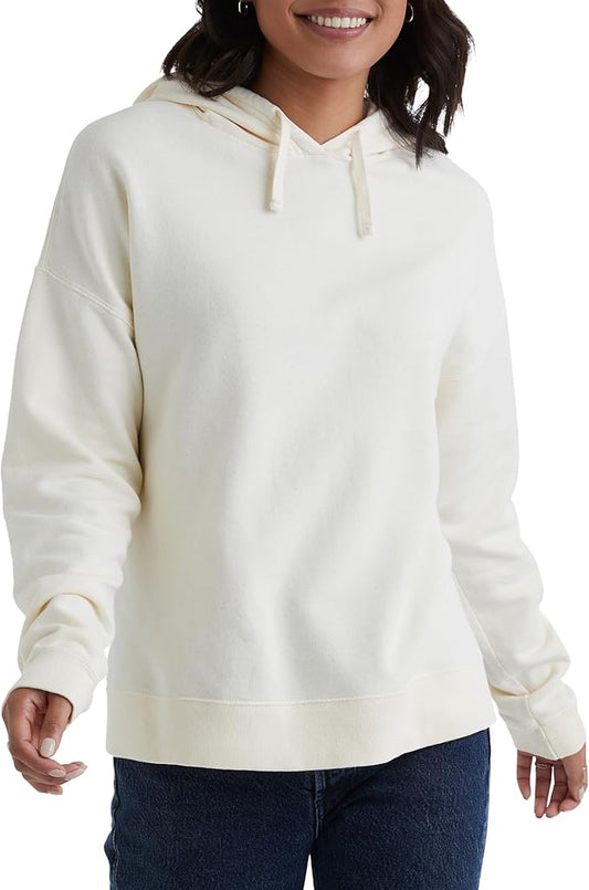 Hanes GDH430 Women's Originals Garment Dyed Hoodie Pullover Parchment (Pick Size)