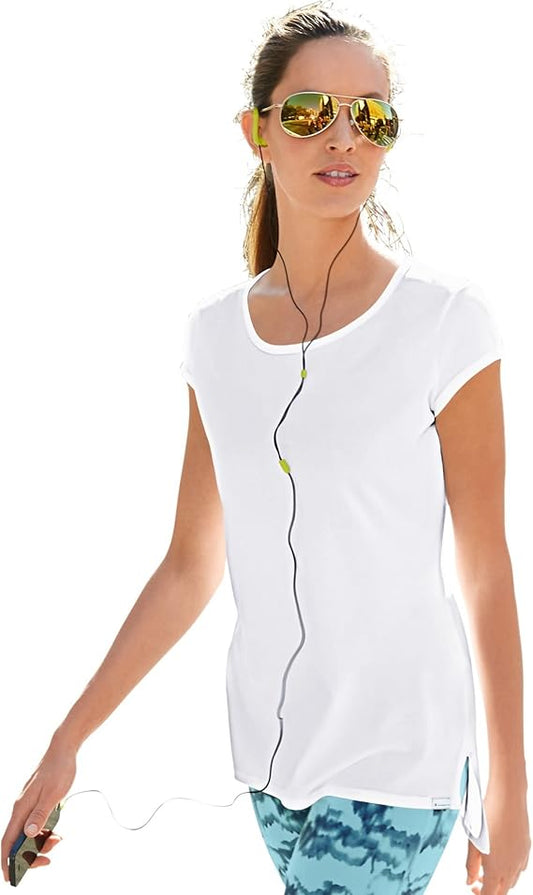 Champion W0588 Women's Cap Sleeve Tee Shirt White (Pick Size)