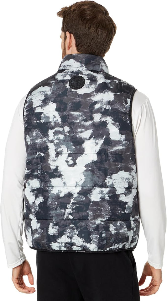 Champion V74729 Men's All Over Print Puffer Vest Hyperwash Black (Only Medium & Large Left)