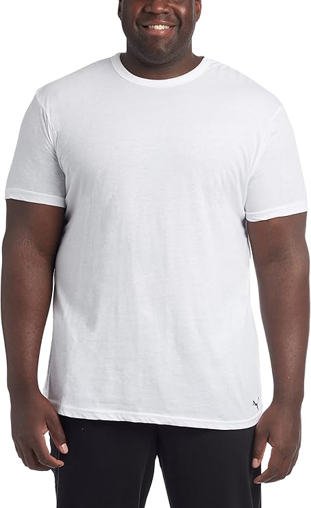 PUMA Men's Big & Tall 3-Pack Classic T-Shirt WHITE (Pick Size)