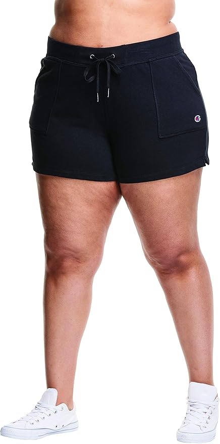 Champion QM6901 Women's French Terry Comfortable Plus Size Gym Shorts (Pick Size & Color)