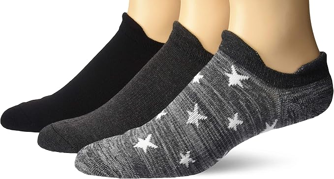 Hanes HT5L3 Men's Heel Shield No Show Socks 3-Pack Fits Shoe Sizes 6-12 (Pick Colors)