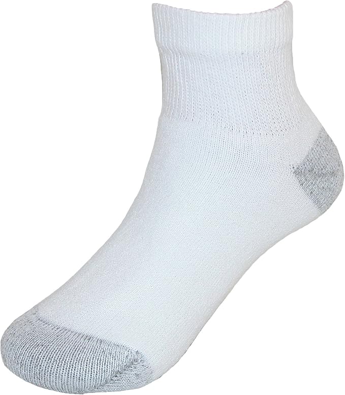 Hanes 362/6 Boys Ultimate 6-Pack Ankle Socks White Large (Youth Shoe Sizes: 3 - 9)