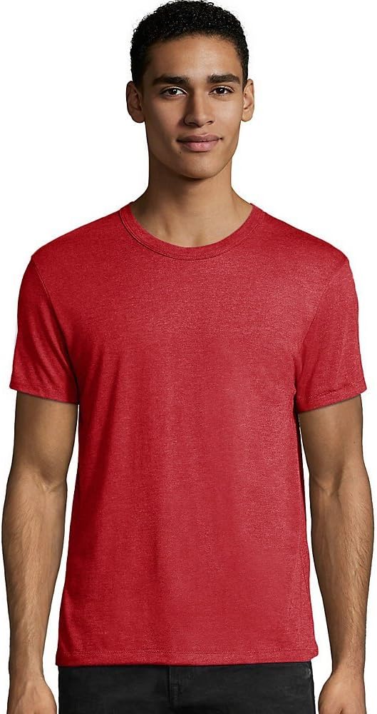 $1 Tee Hanes MO100 Mens Modal Triblend T-Shirt Carmine Red (Pick Size & Pickup Only)