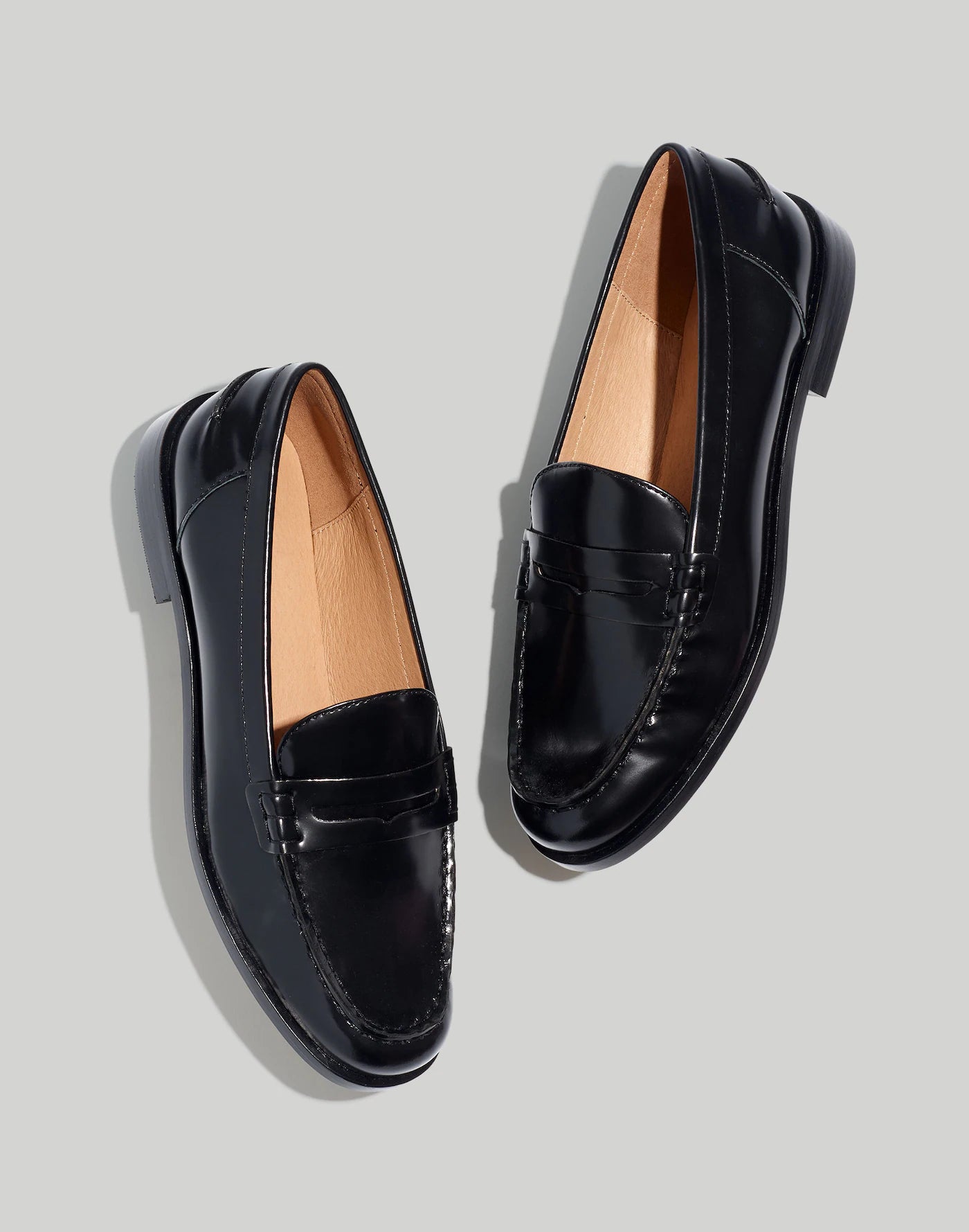 Madewell NJ255 Women's The Nye Penny Loafer In Leather True Black (Pick Size)