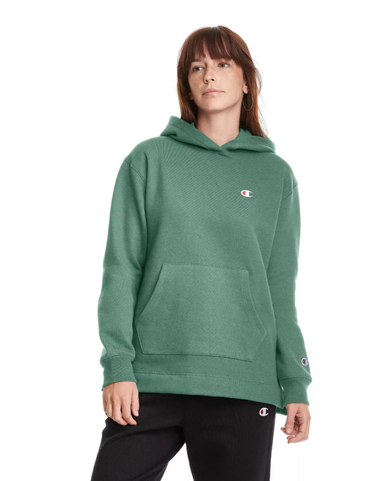 Champion WL9300 Women's Reverse Weave Hoodie OpenBottom Sweatshirt Deep Green Palm (Pick Size)