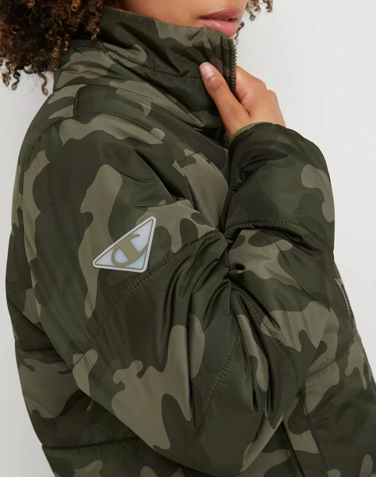 Champion Puffer Women's Jacket Lightweight Recycled Fill Camo Cargo Olive (Pick Size)