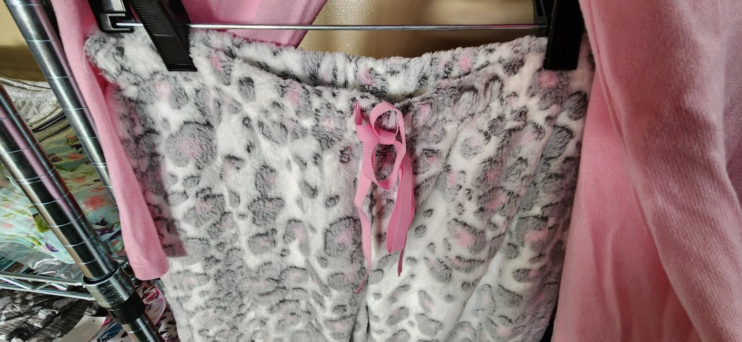 PJ Couture 83100 Women's Button Up 2-Pc Pajama Set COMFY Sleep Pants Shirt Pink "Beautiful" (Pick Size)