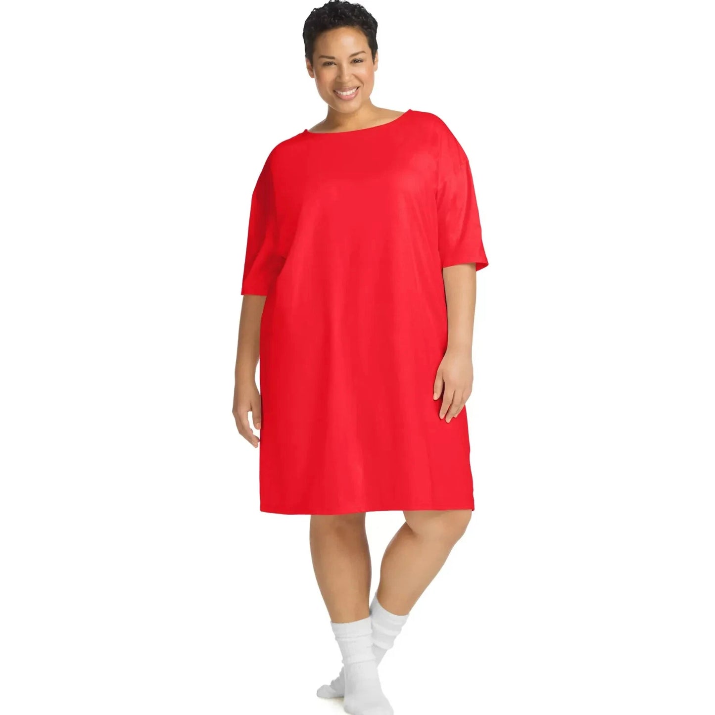 JMS Knit Studios 29323 Women's Plus Size Cotton Wear Around Sleep Shirt (Select Size & Color)