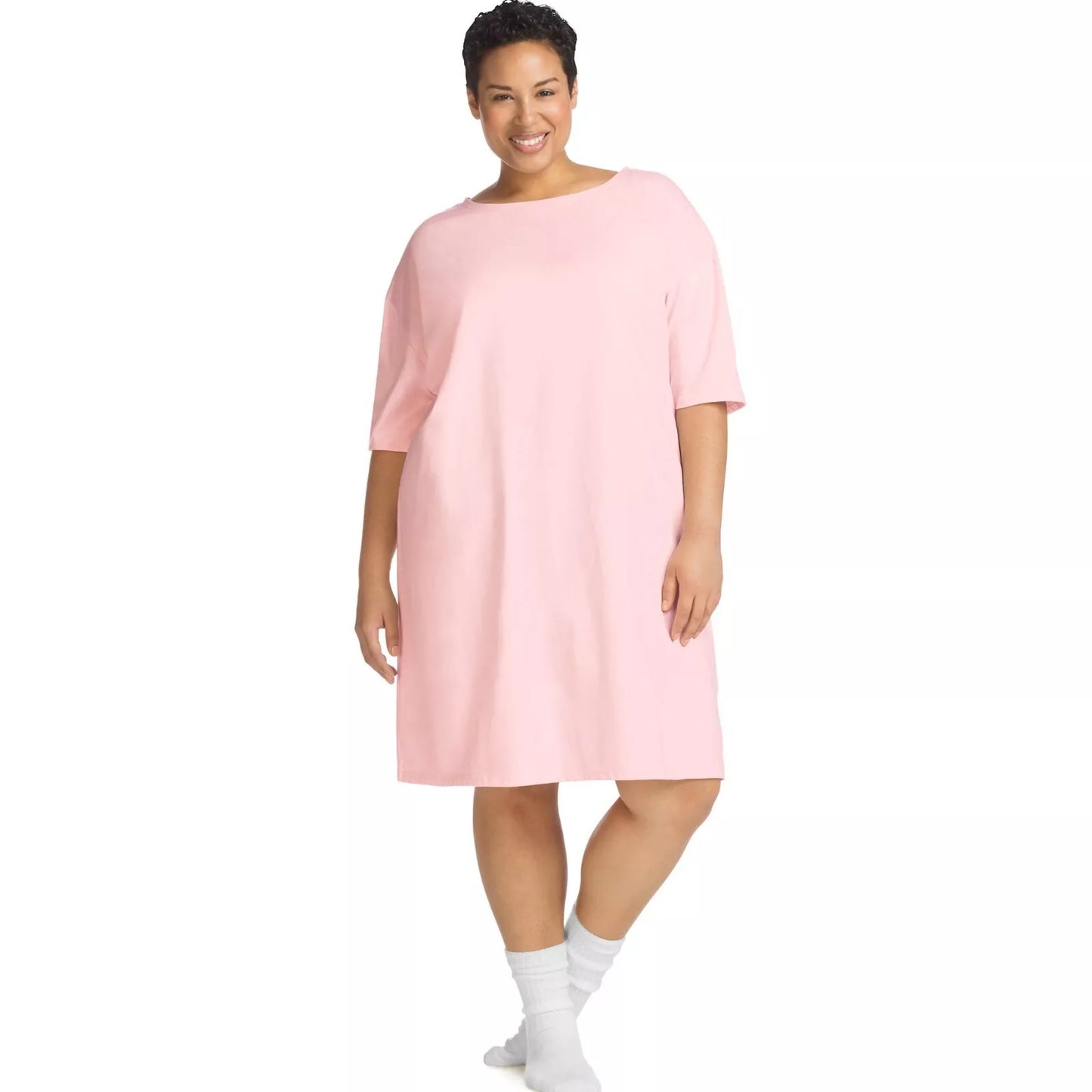 JMS Knit Studios 29323 Women's Plus Size Cotton Wear Around Sleep Shirt (Select Size & Color)