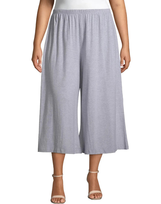 JMS Knit Studios Jersey Lightweight Matchable Plus Size Split Skirt 100% Cotton Gray Heather (Pick Size 1X-5X)