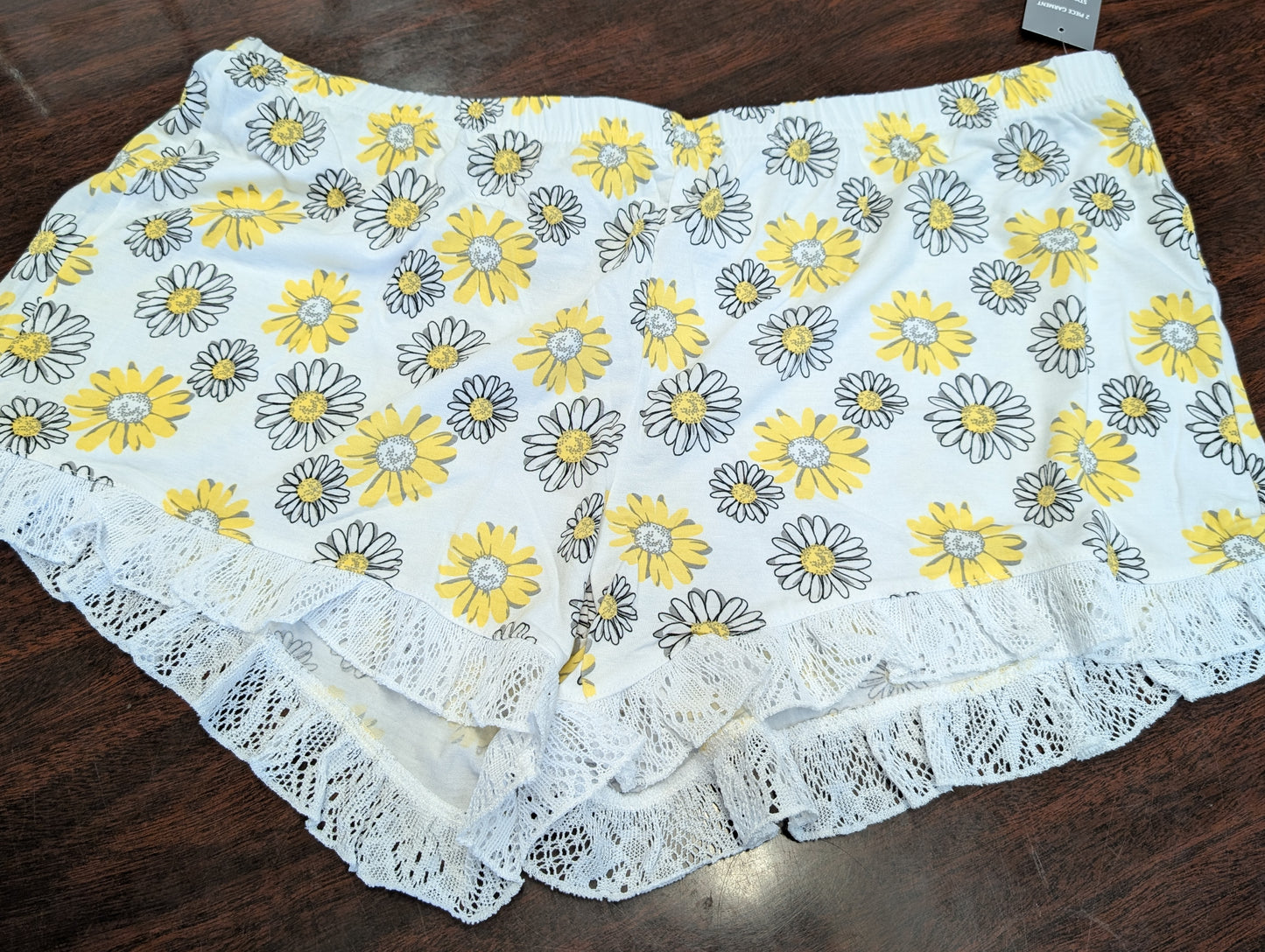 PJ Couture Women's Two Piece Shorts Tank Sleepwear PJ Sets Sunflower PLUS SIZES