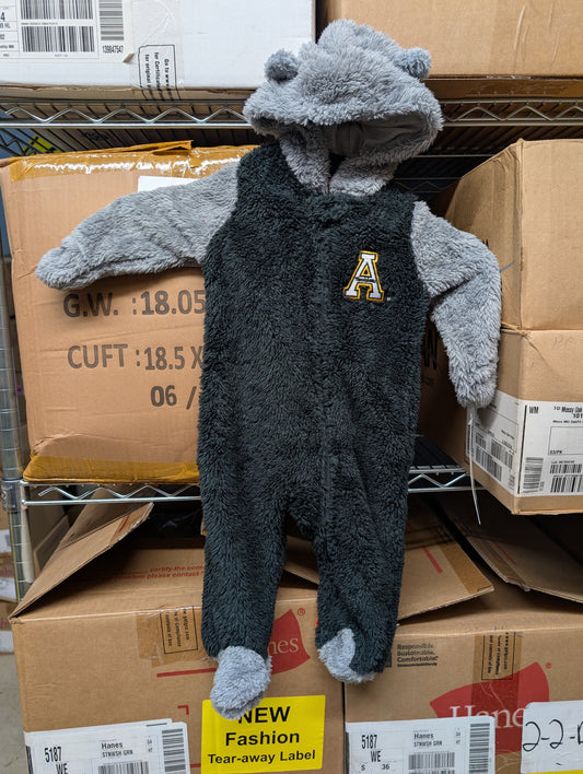 Appalachian App State Game Nap Teddy Fleece Bunting Full Zip Cozy Baby Outfit (Select Size)