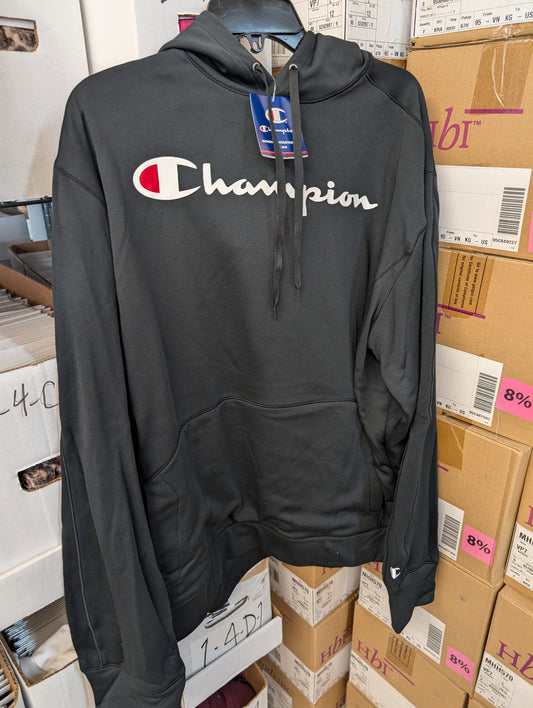 Champion S220 Men's Color Block Sweatshirt Hoodie Black (Pick Size)