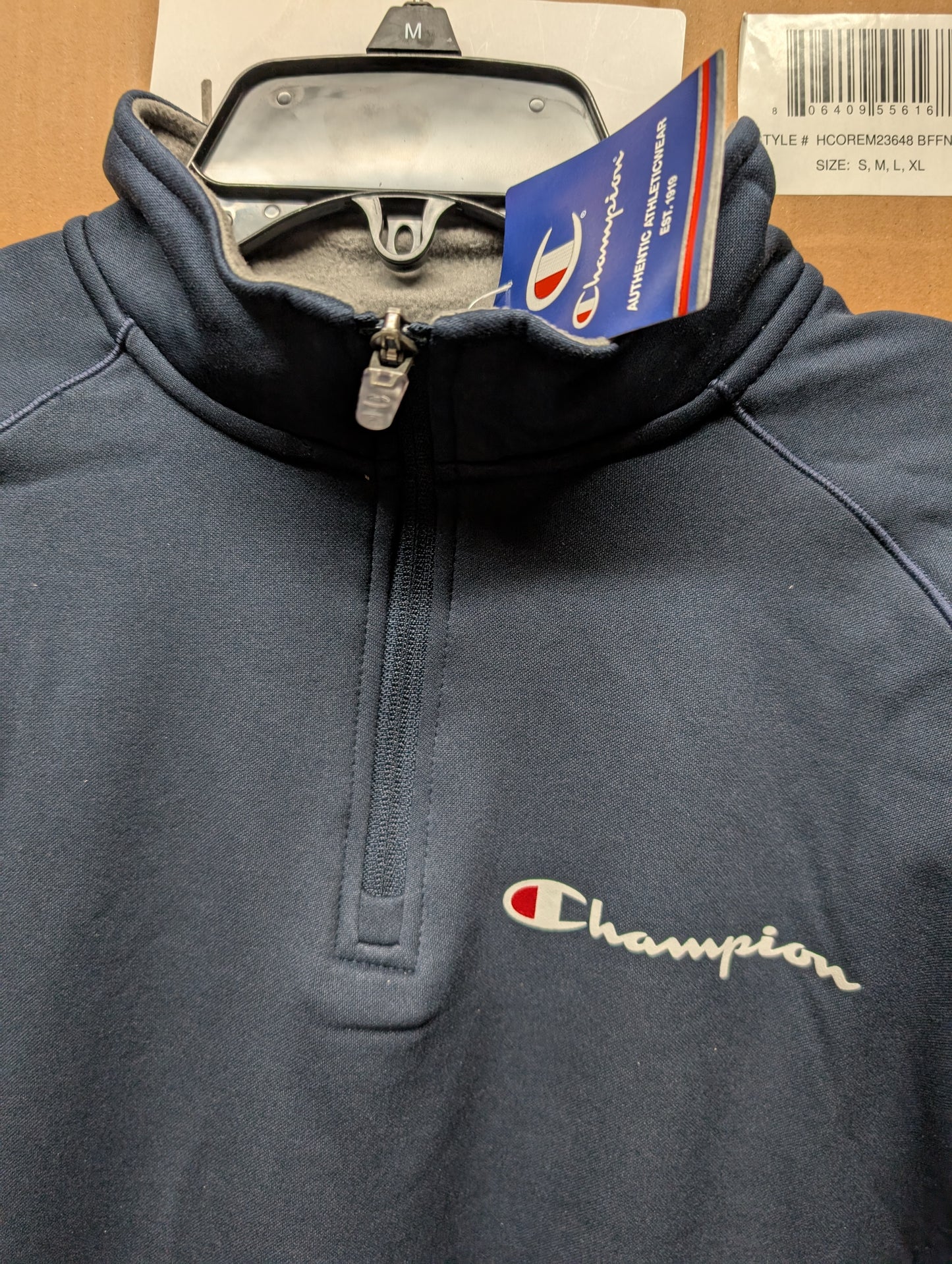 Champion S230 Men's Double Dry Colorblock 1/4 Zip Jacket Pullover Navy (Only Medium Left)