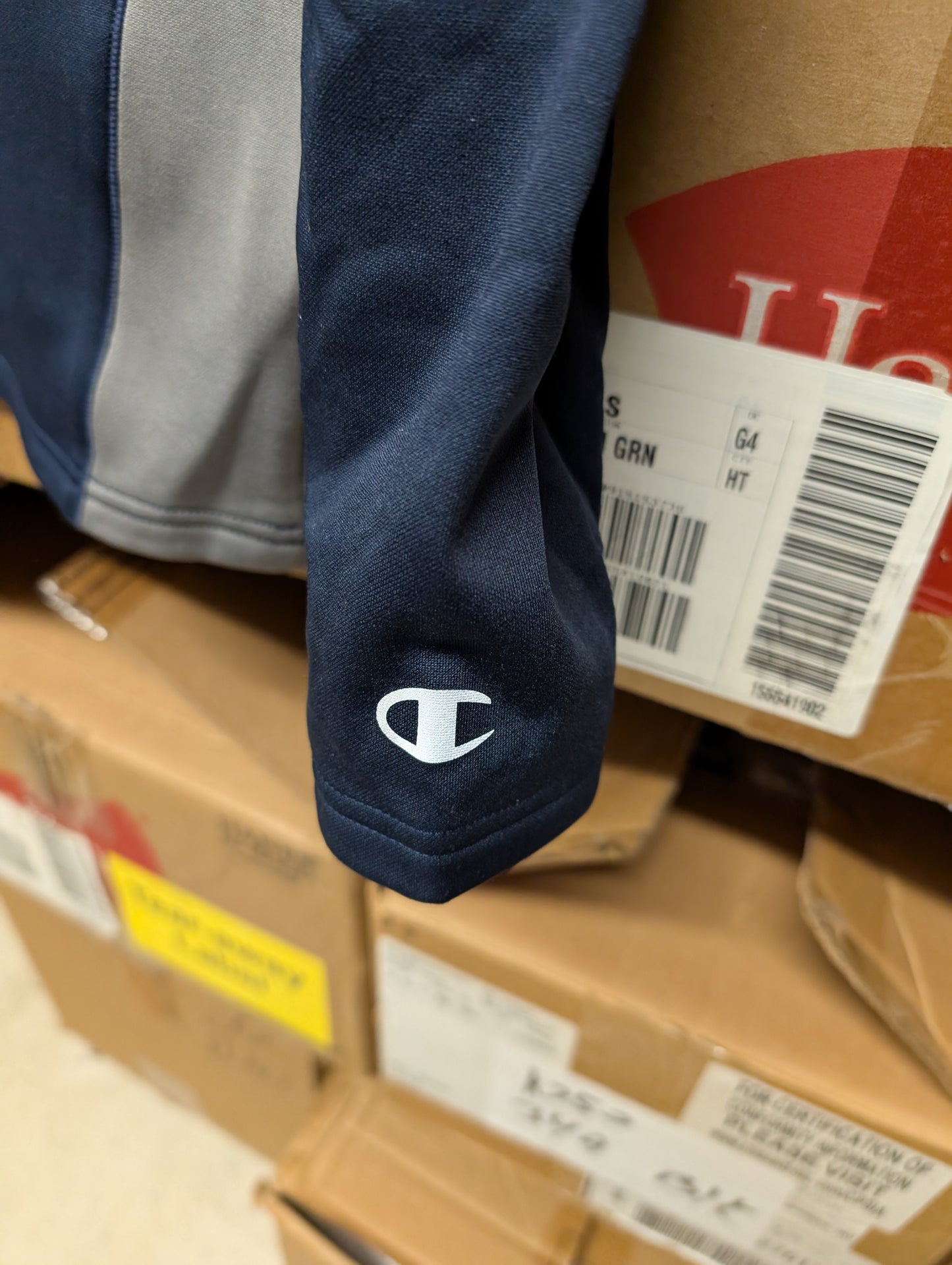 Champion S230 Men's Double Dry Colorblock 1/4 Zip Jacket Pullover Navy (Only Medium Left)
