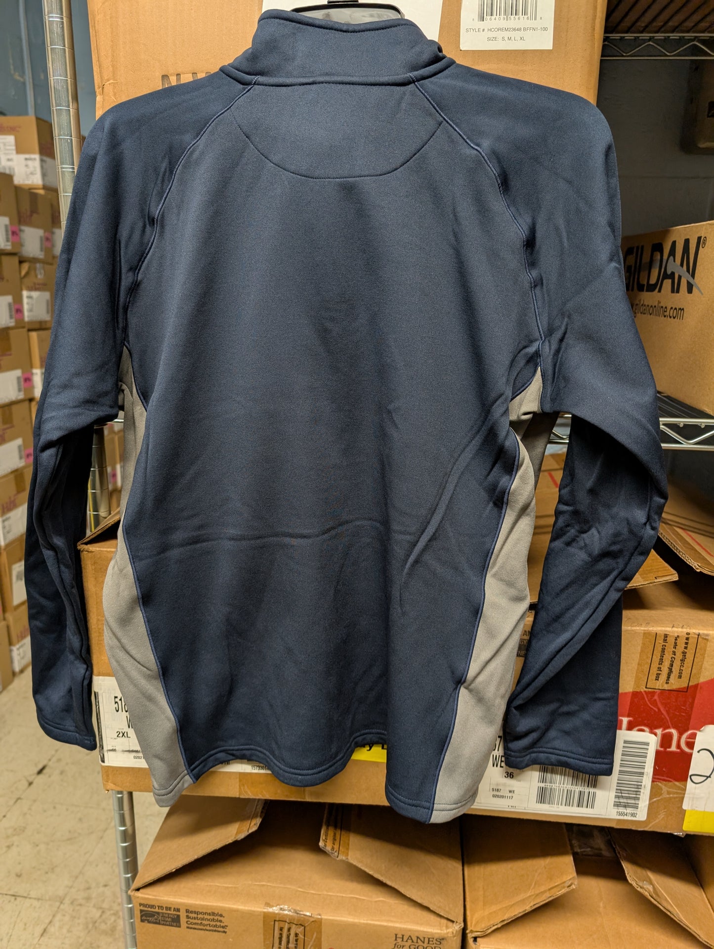 Champion S230 Men's Double Dry Colorblock 1/4 Zip Jacket Pullover Navy (Only Medium Left)