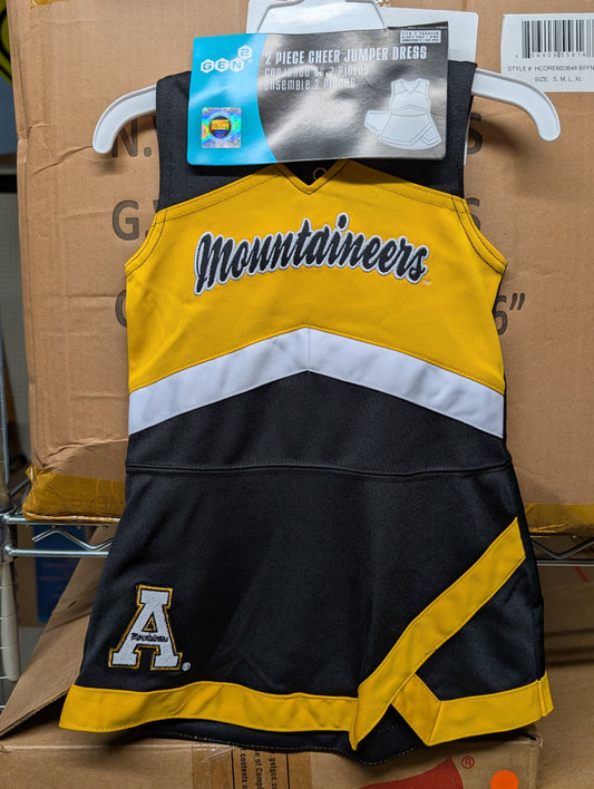 Gen2 Appalachian App State Mountaineers Girls Cheerleader Dress & Panty Set Toddler Sizes (Pick 2T, 3T, or 4T)