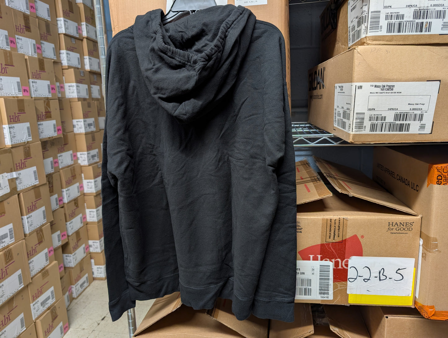 Hanes GDH430 Women's Originals Garment Dyed Hoodie Pullover Black (Pick Size)