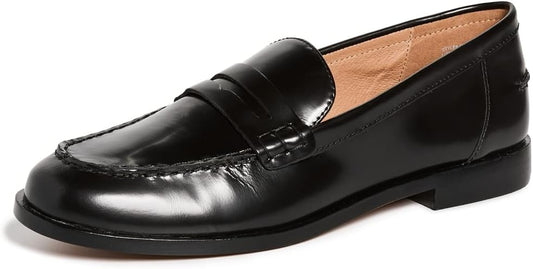 Madewell NJ255 Women's The Nye Penny Loafer In Leather True Black (Pick Size)