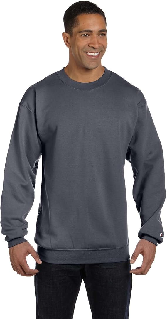 Champion S600 Men's Authentic Eco Fleece Crewneck Sweatshirt Charcoal Heather (Pick Size)