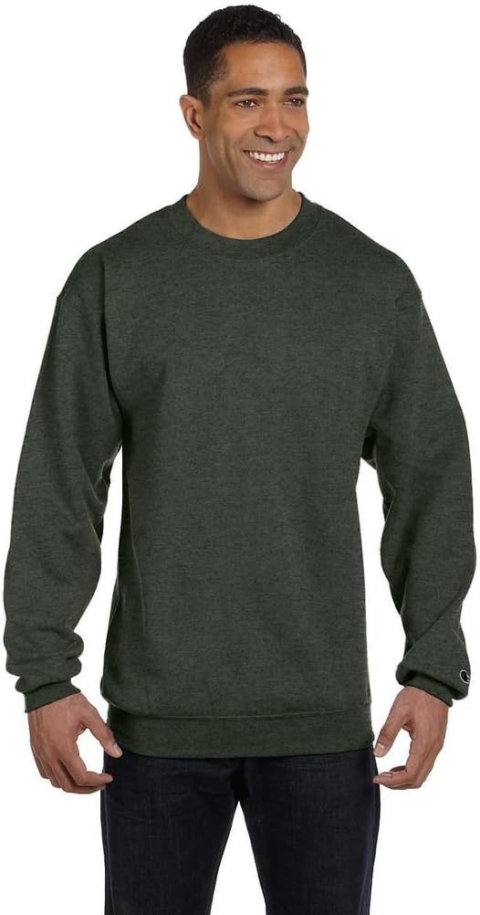 Champion S600 Men's Authentic Eco Fleece Crewneck Sweatshirt Dark Green Heather (Pick Size)