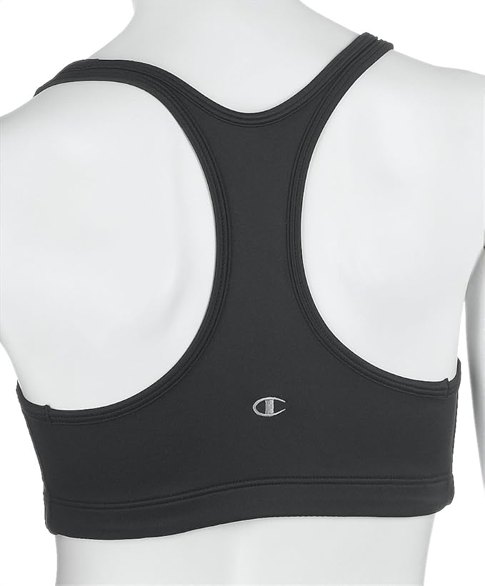 Champion 1050 Best Selling Women's Shaped T-Back Sports Bra Black (Sizes 34A, 34B, 36B, 36C)