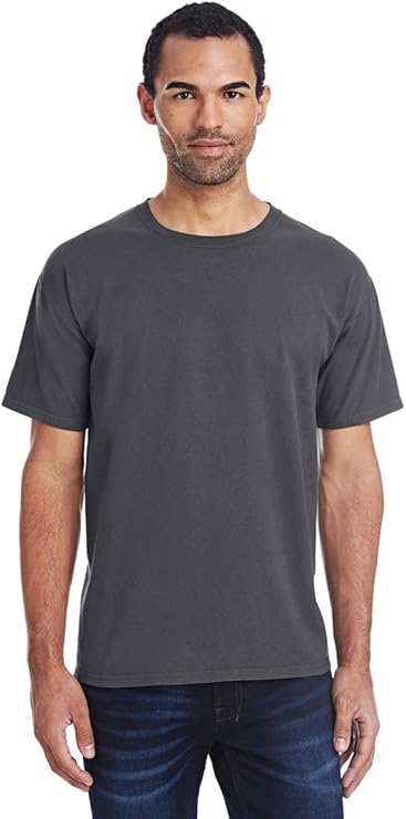 $2 Hanes GDH100 Men's ComfortWash Garment Dyed Short Sleeve T-Shirt Railroad Gray LARGE (Pickup Only)