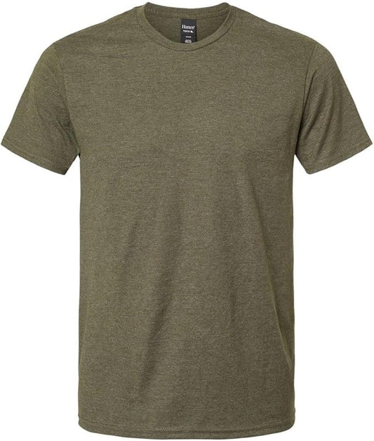 $1 Tee Hanes 4980 Mens Nano T-Shirt Military Green Heather Size 4X (Pickup Only)