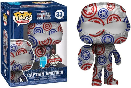 Funko POP! Artist Series: Marvel Patriotic Age - Captain America (Falcon and The Winter Soldier Number 33) Exclusive
