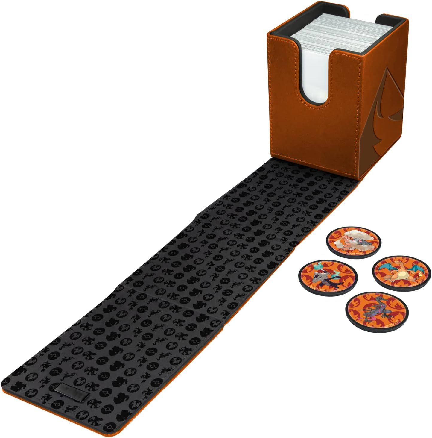 Pokemon Ultra Pro Scorching Summit Charizard Alcove Click Deck Box - Protect & Store 100+ Double Sleeved Cards
