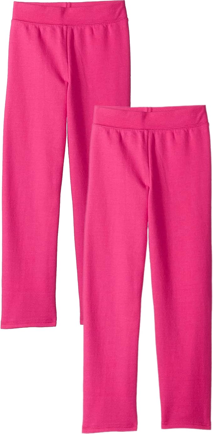 Hanes OK2822 Hanes Girls' Open Leg Fleece Sweatpant 2-Pack Amaranth (Pick Size)