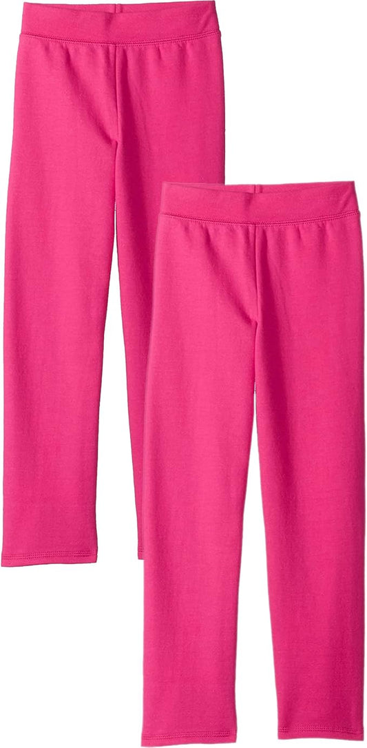 Hanes OK2822 Hanes Girls' Open Leg Fleece Sweatpant 2-Pack Amaranth (Pick Size)