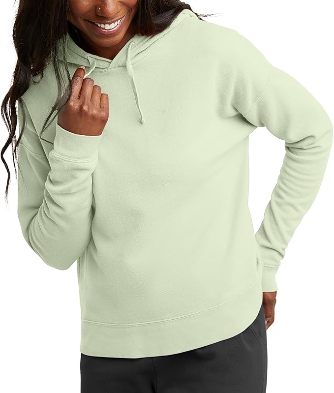 Hanes GDH430 Women's Originals Garment Dyed Hoodie Pullover Chic Lime (Pick Size)