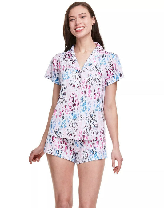 PJ Couture 83138 Women's Two Piece Shorts Top Sleepwear Pajama PJ Sets Animal Glitz (Pick Size)