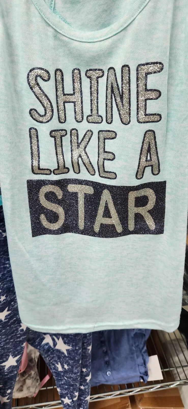 PJ Couture 82678 Women's Two Piece Pants Tank Top Pajama PJ Sets Shine Like A Star (Pick Size)